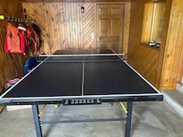 Pool table room off the pool and deck