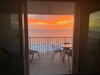 Beautiful sunsets from the balcony of the condo