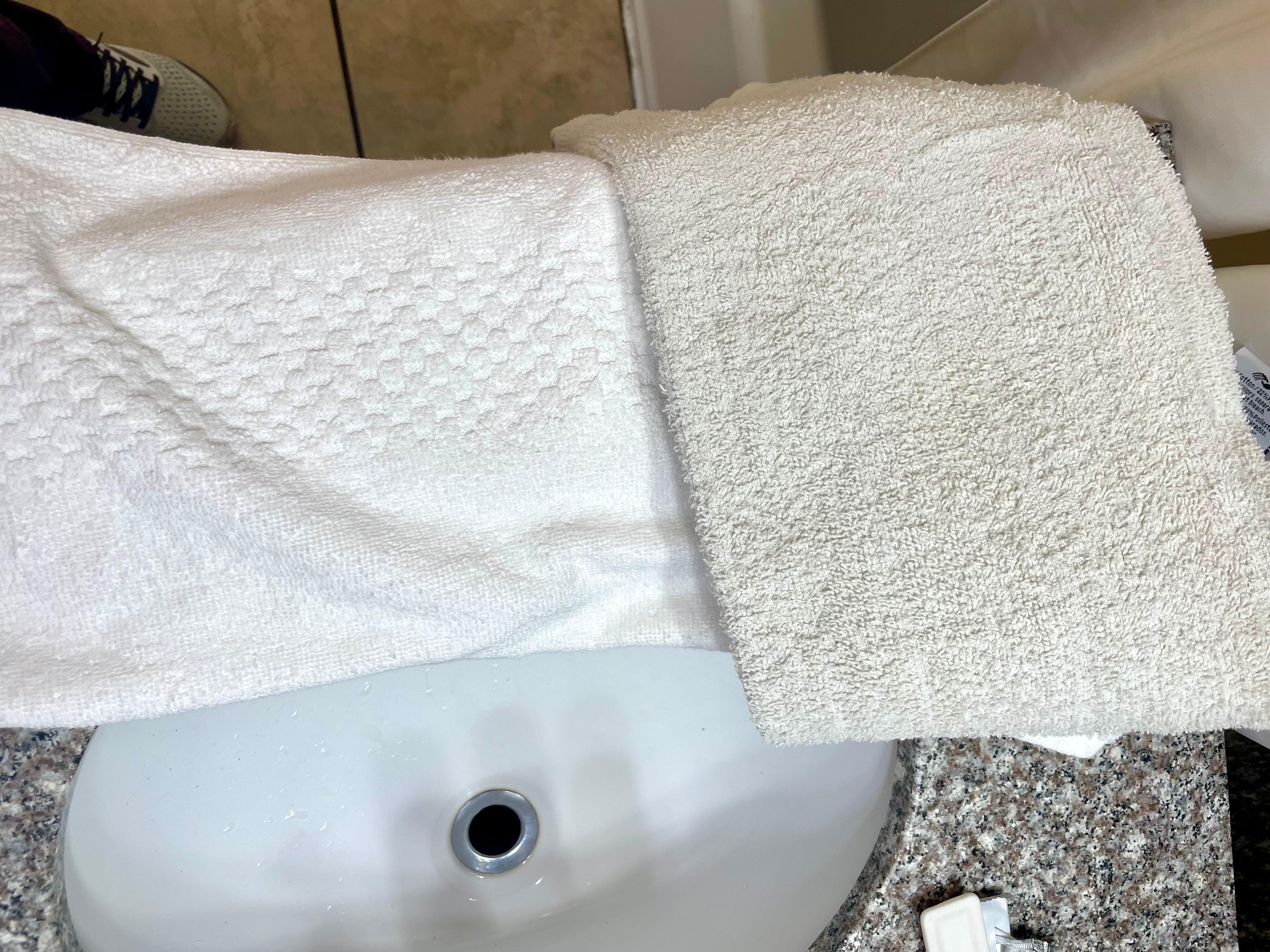 Disgusting dingy old towels 