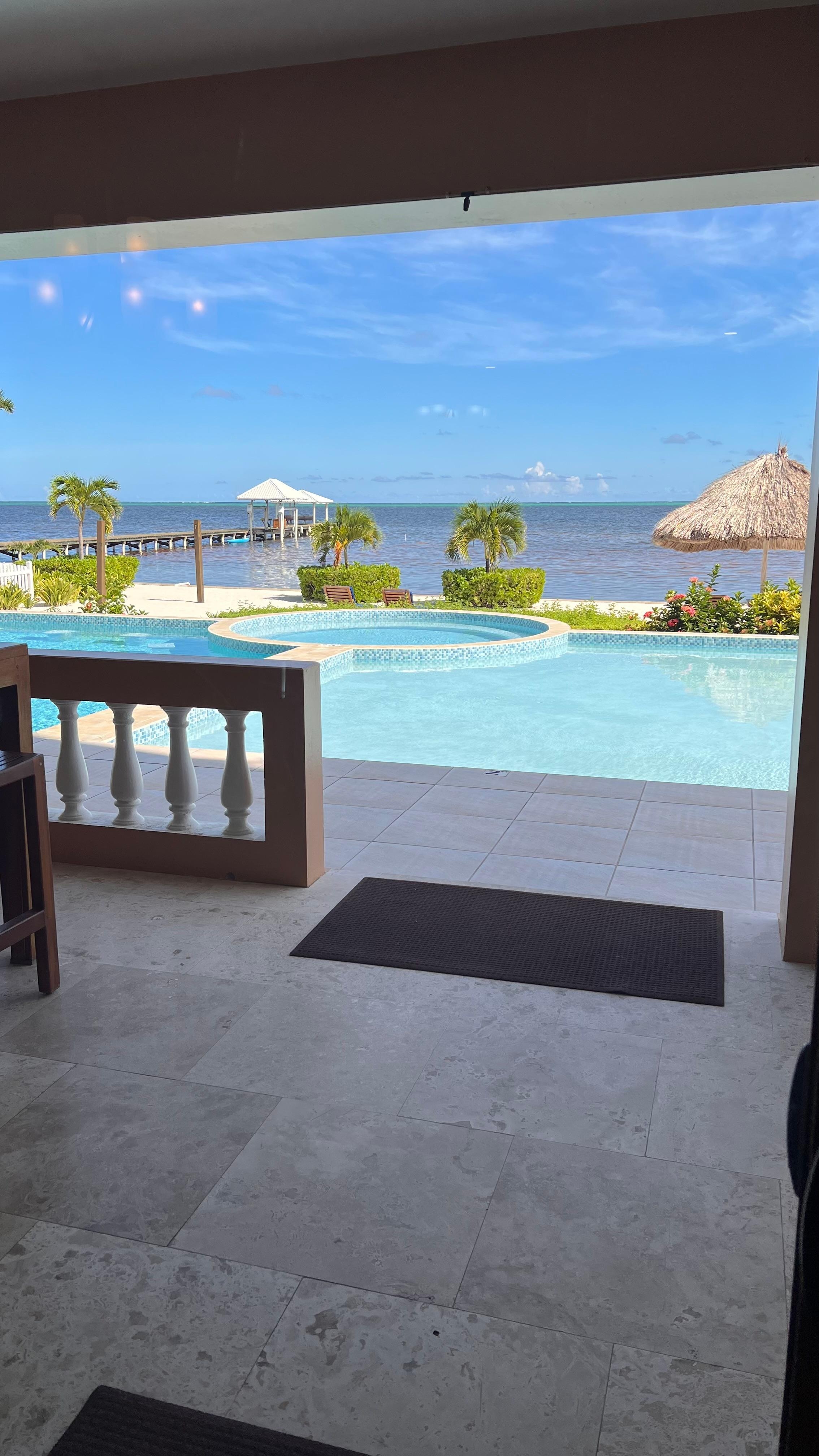 A morning dip in the pool!