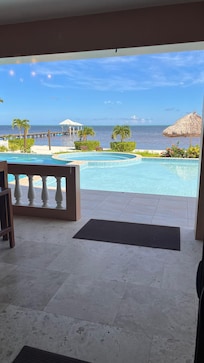 A morning dip in the pool!