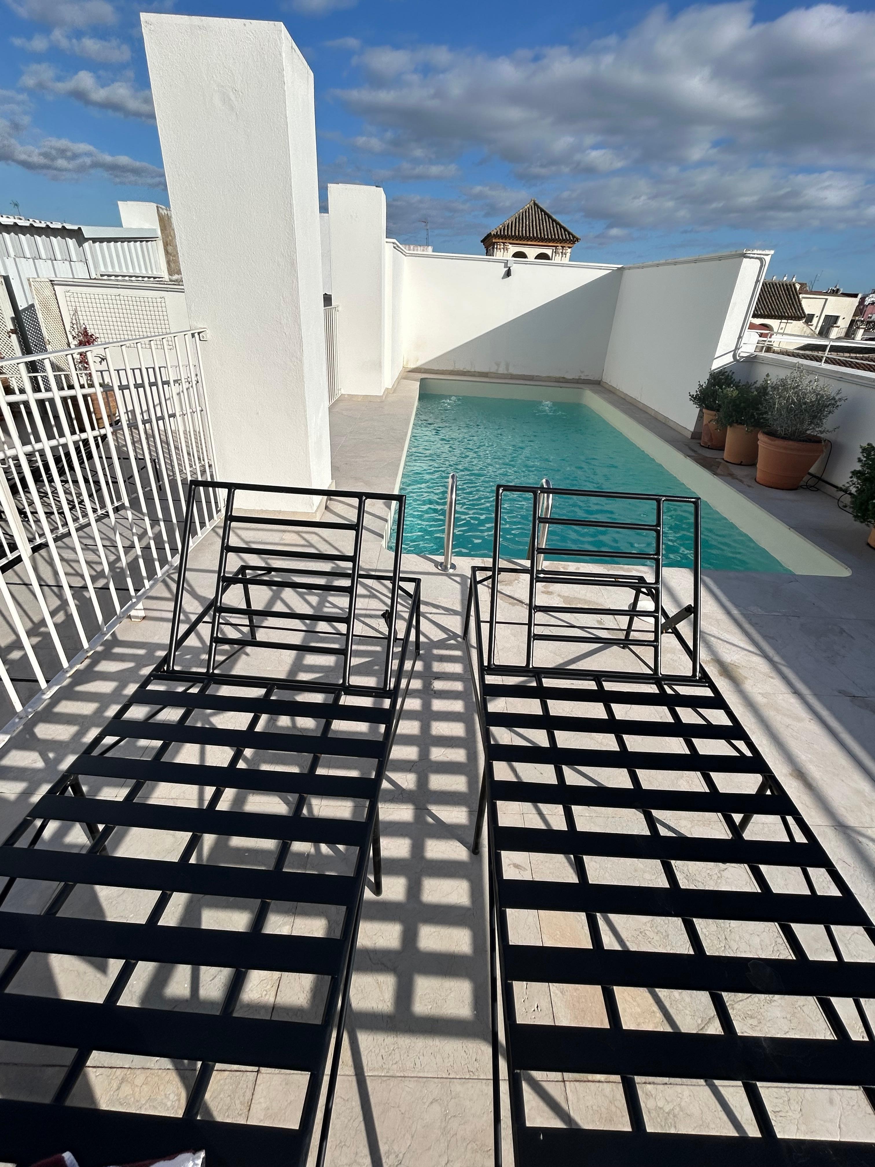 Until the seat pads arrived everyone was using cushions and pillows from their rooms 