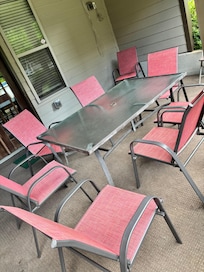 Dirty patio furniture