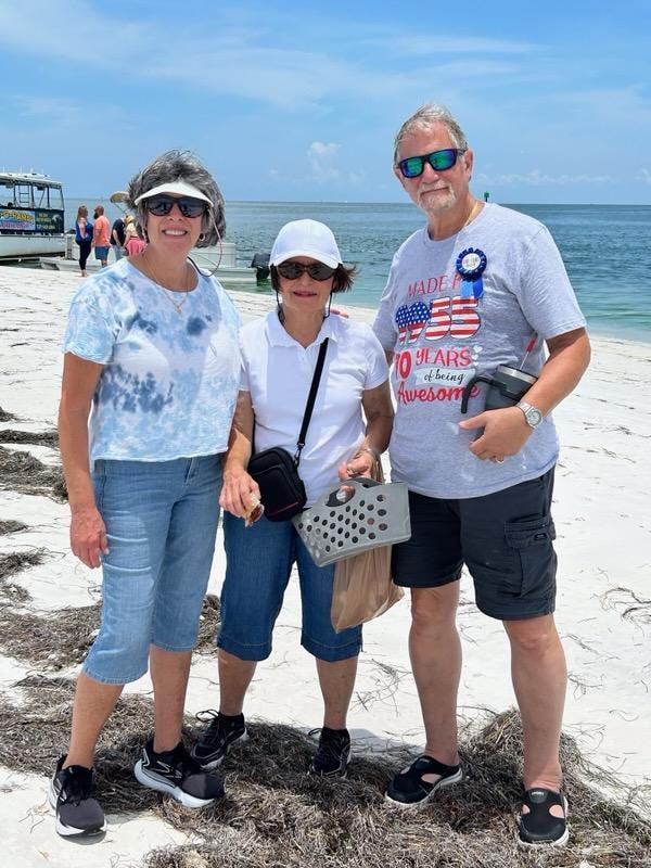 Celebrated my husband's 70th Birthday at the beach across from the hotel.