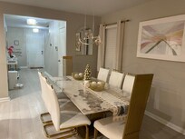 The dining area and foyer.