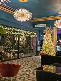 Still decorated for Christmas in the lobby. Loved it!!