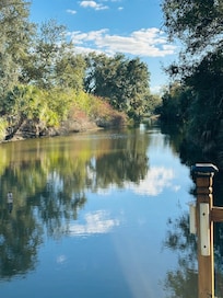View from fishing dock behind the house
