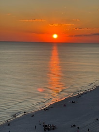 Beautiful sunset from the balcony.
