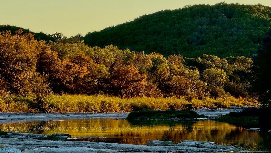 sunset short walk up from  backyard