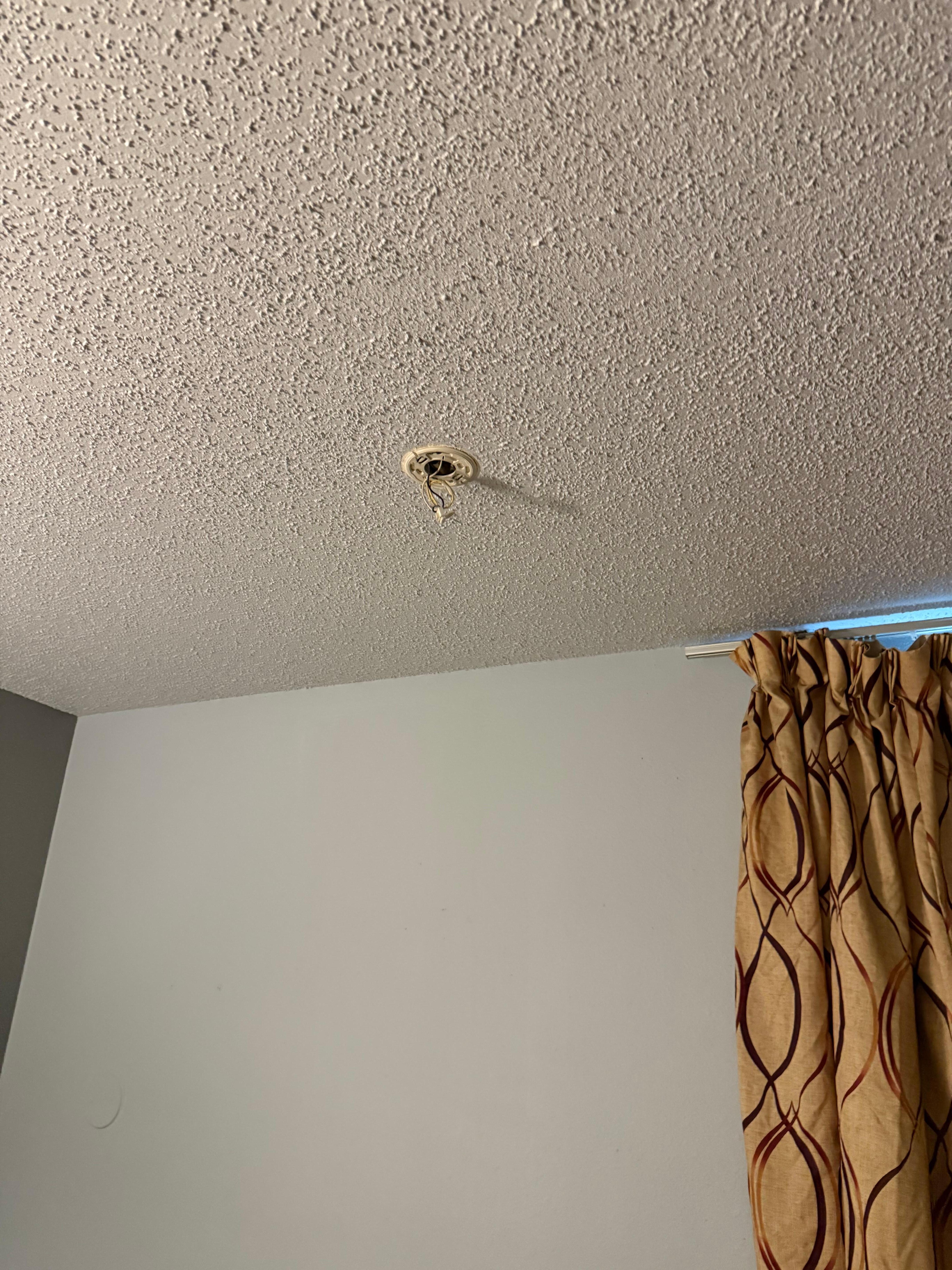 Alarm pulled from ceiling 