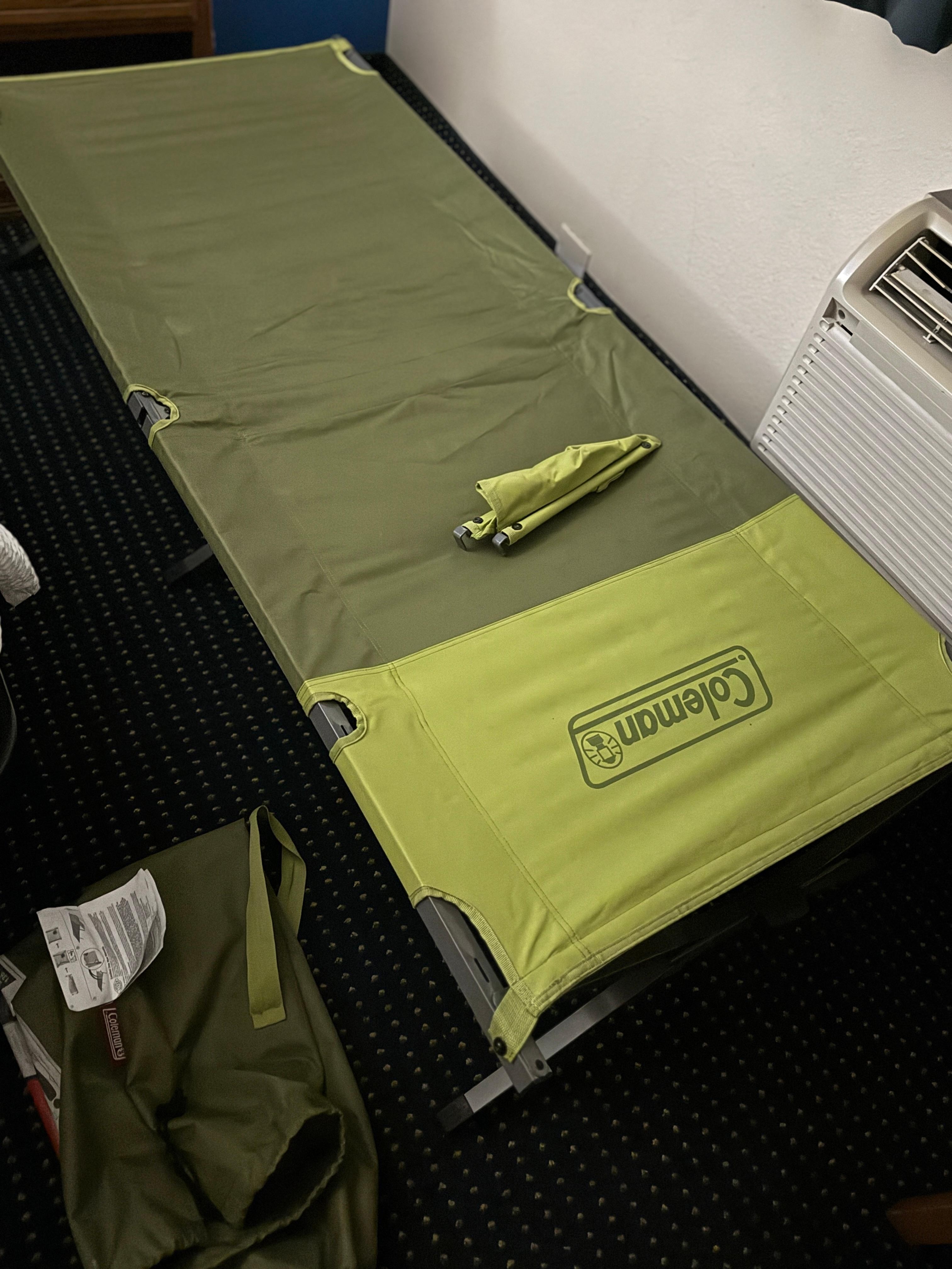 I took in my camping cot from Yellowstone.