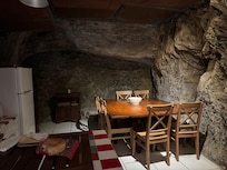 The downstairs kitchen - so unique and fun!