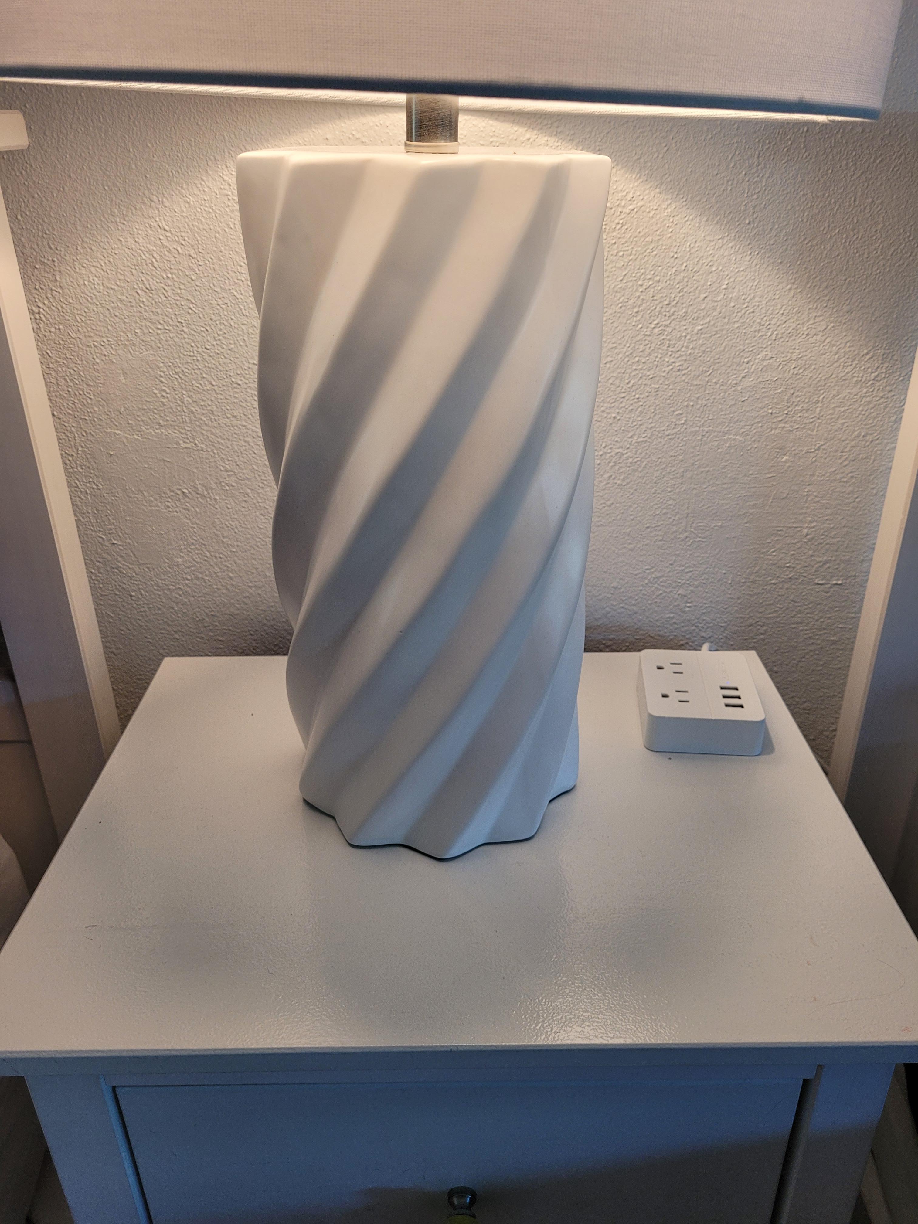 Each nightstand had its own charging station