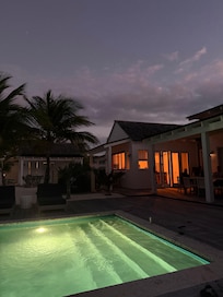 Pool at night looking towards kitchen!
