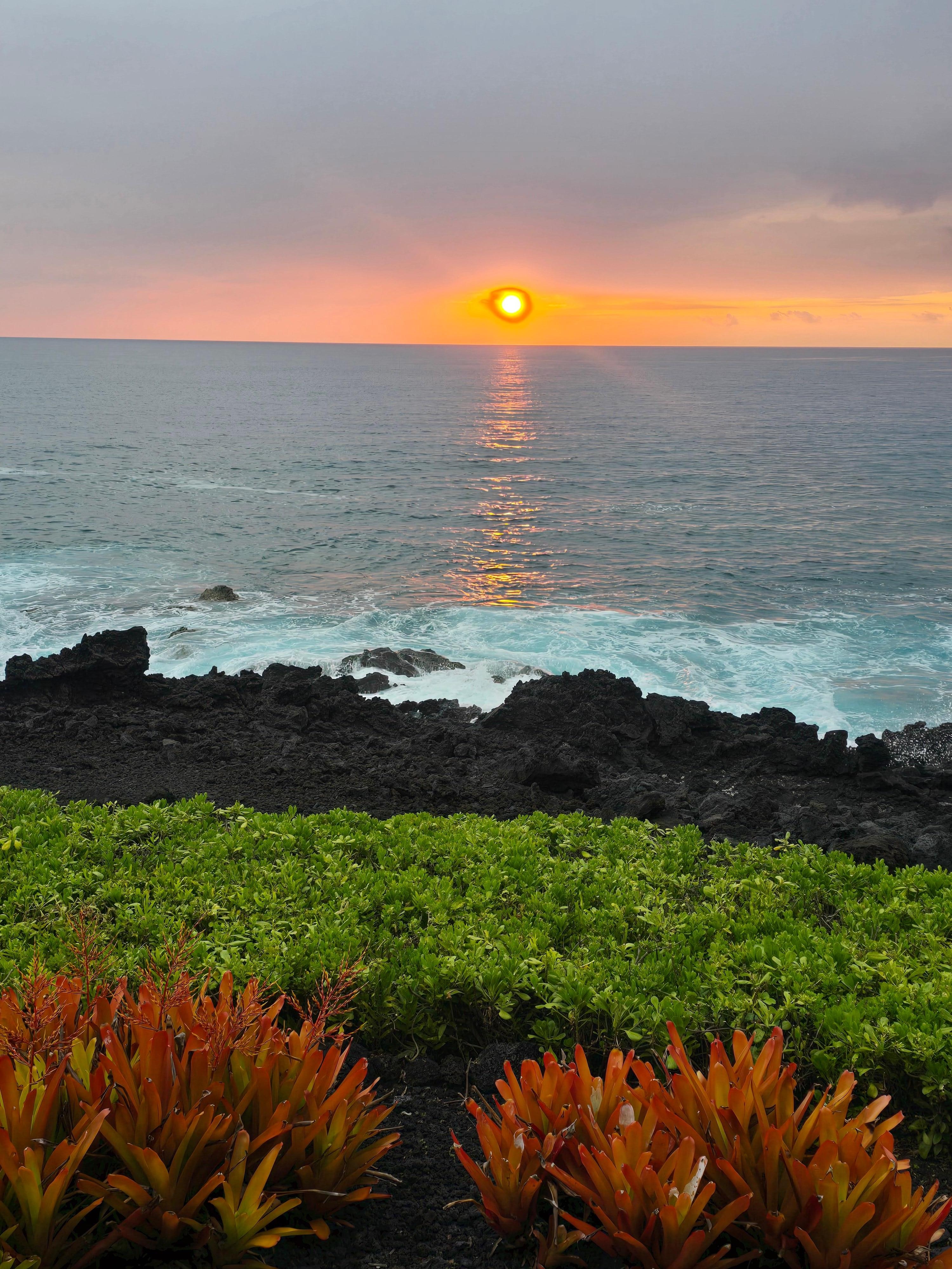 Sunset from the lanai. 
