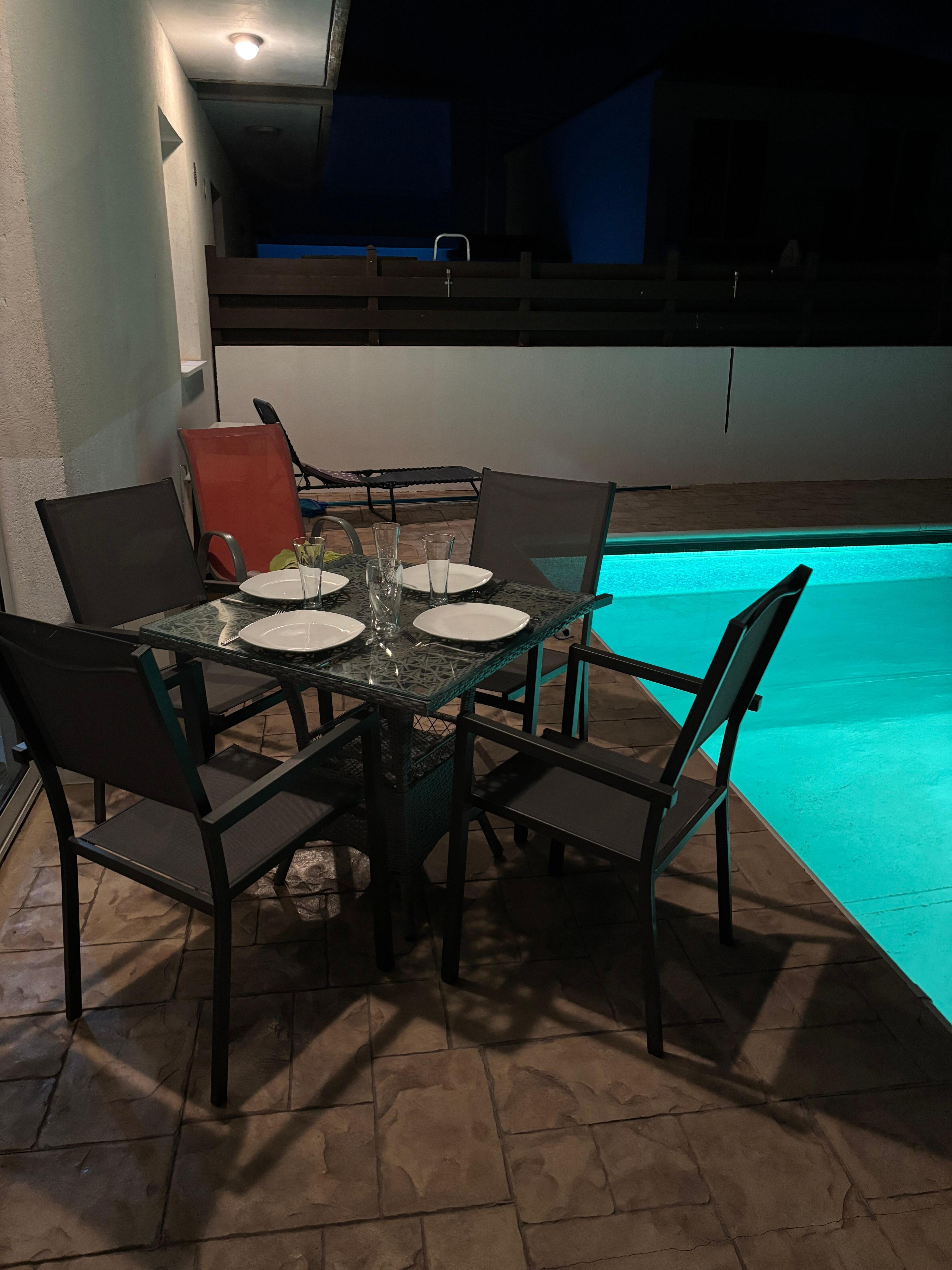 Klar til grill aften ved poolen