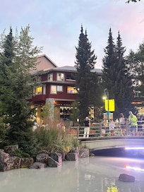 View of room from the outside, top corner with balcony.