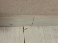 Floor corners were full of uncleaned dusts