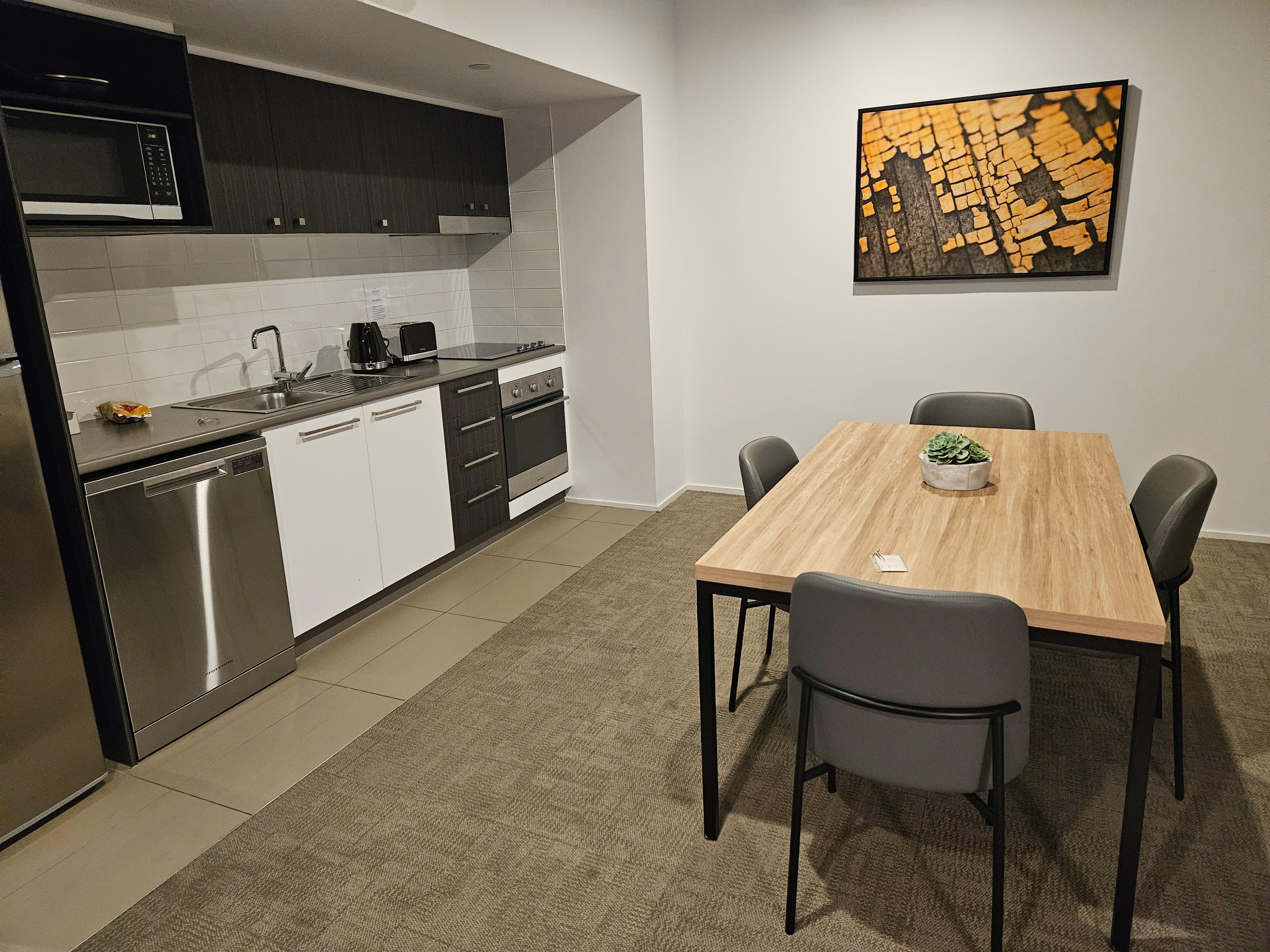 Nicely equipped kitchen