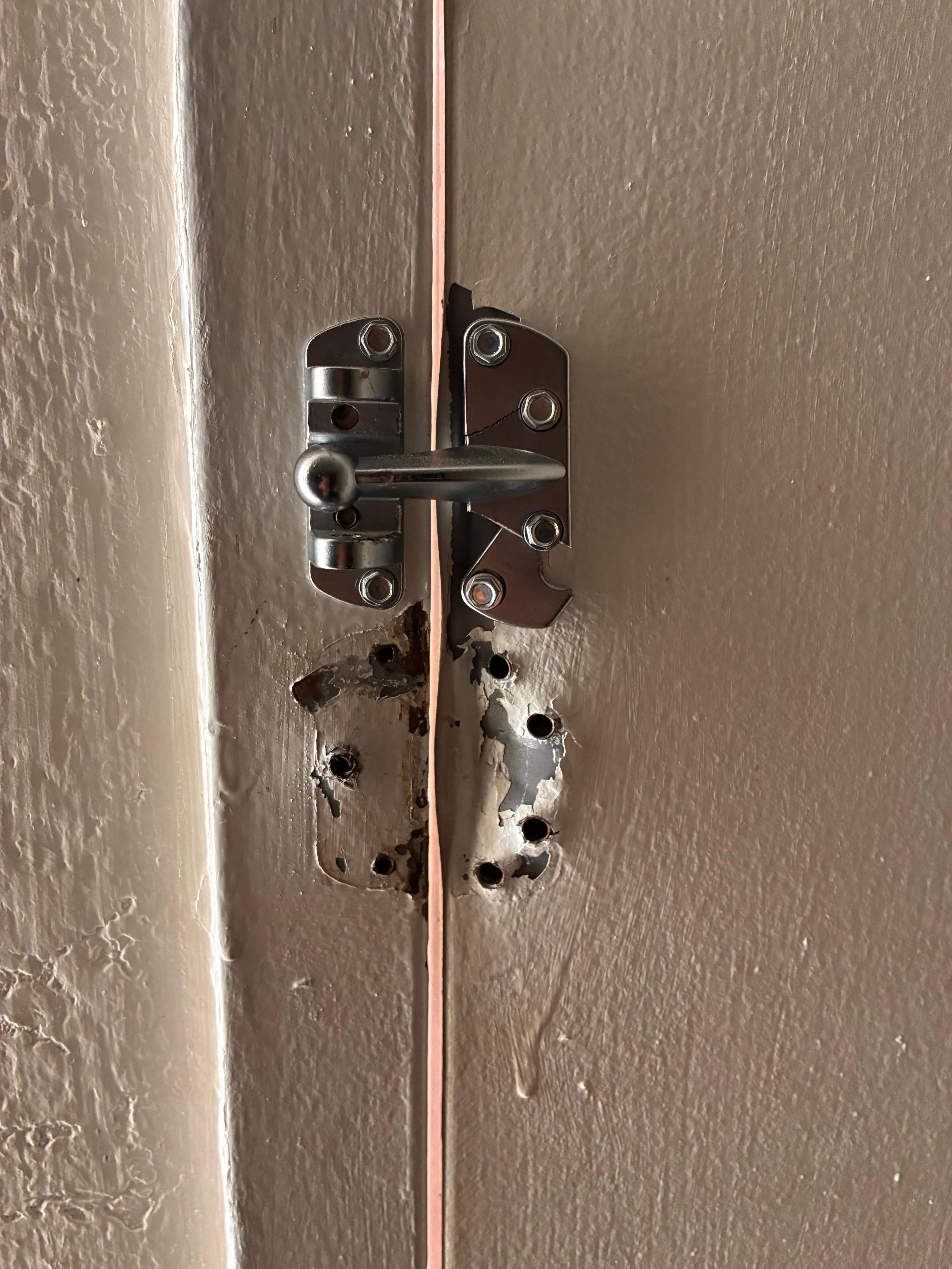 Very scary door kicked in