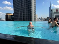 Enjoying the 29th floor pool