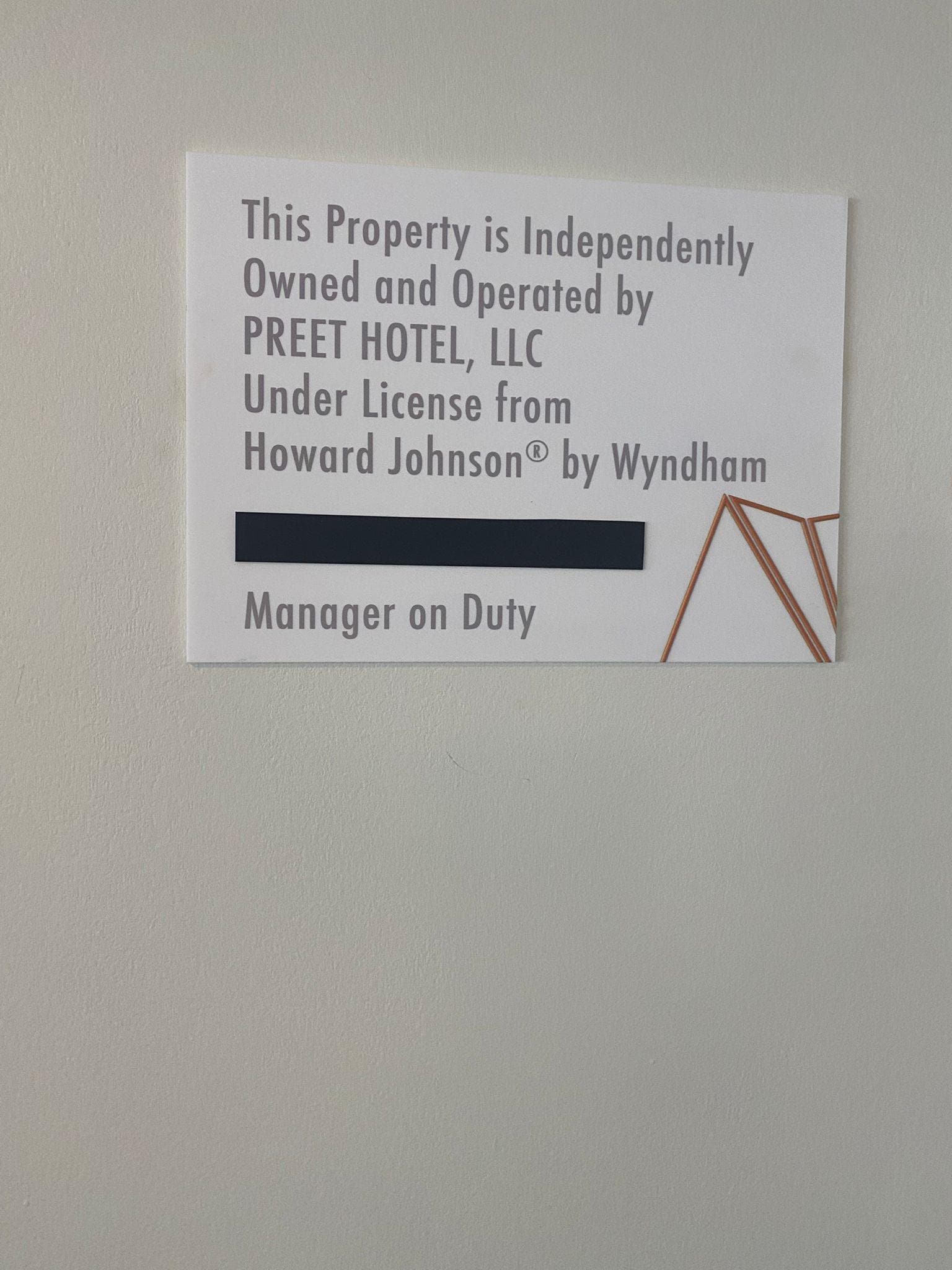 Not a Howard Johnson as advertised