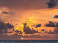 Beautiful sunrise from the porch.