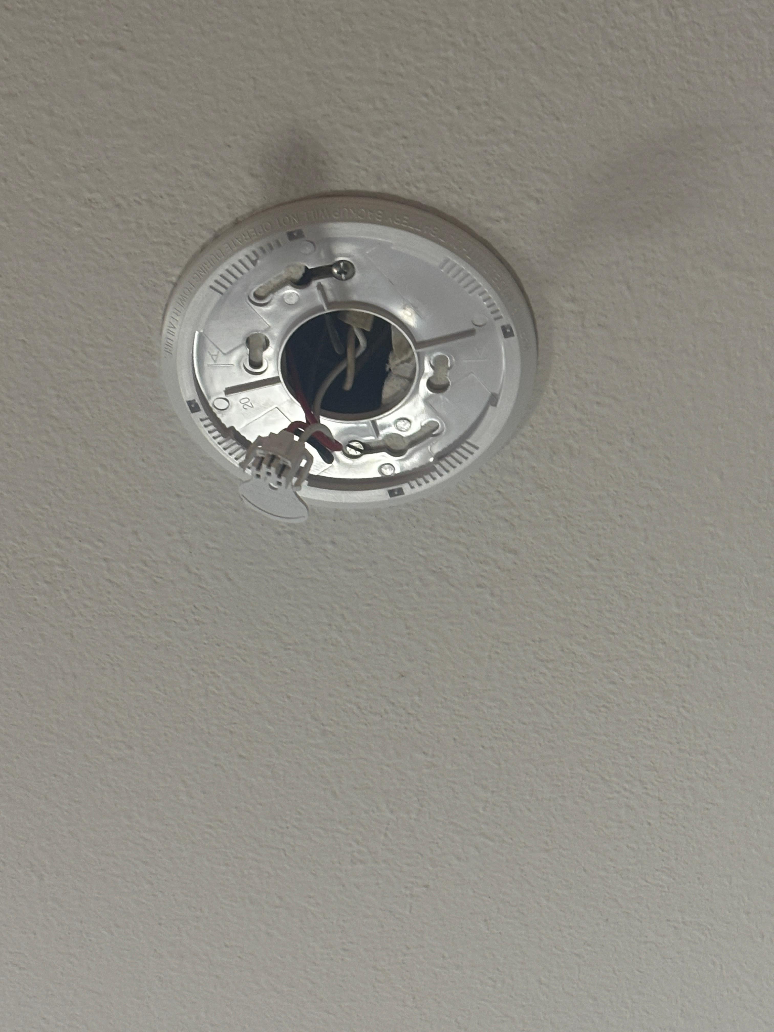 Where the smoke detector should be.   