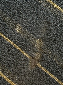 Most of rug was in this condition.
