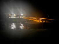 Night view of wharf