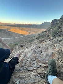 Mountain view of the “No Stock Ranch”