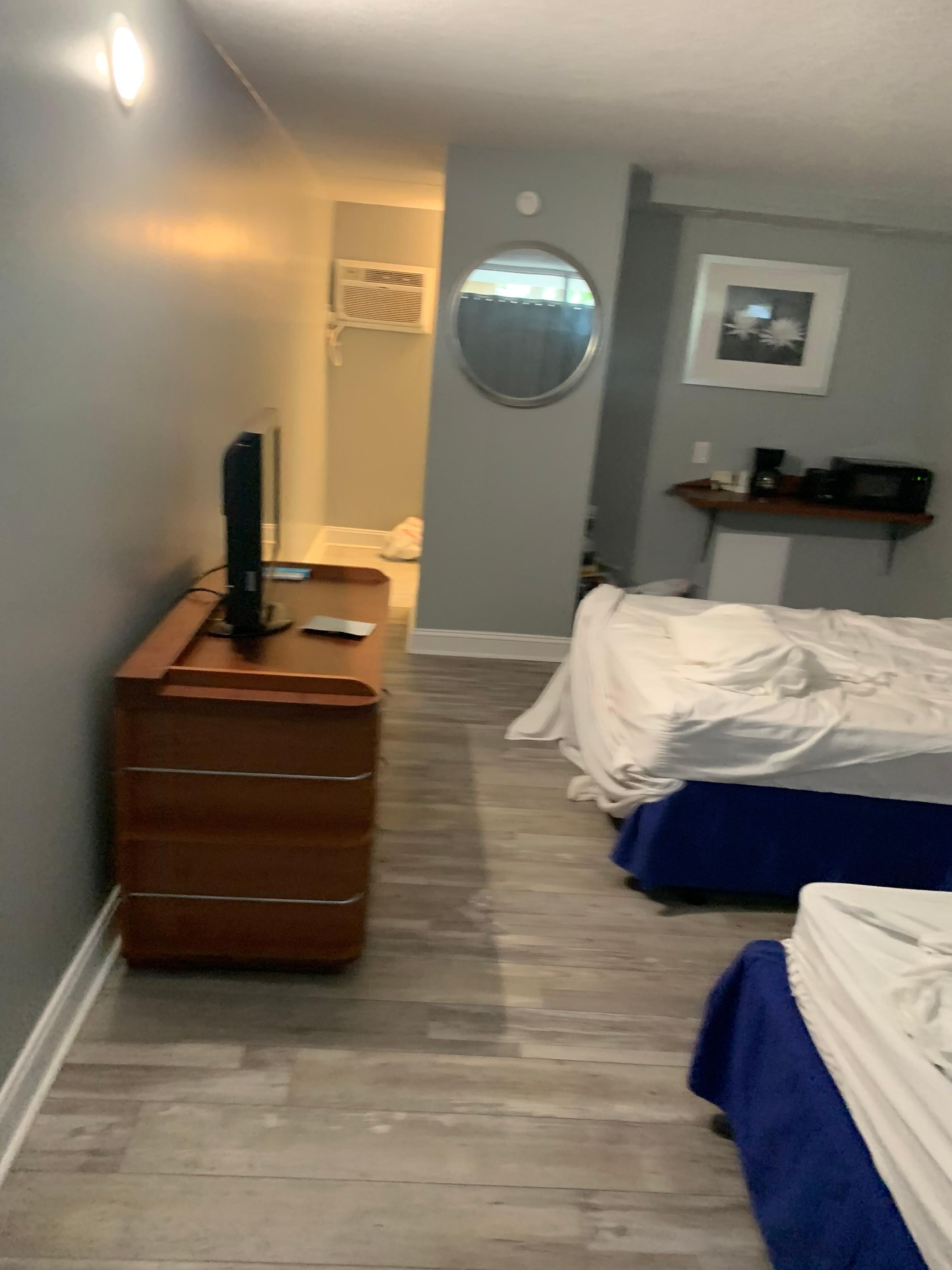 Tv was there but does not turn on. No wifi