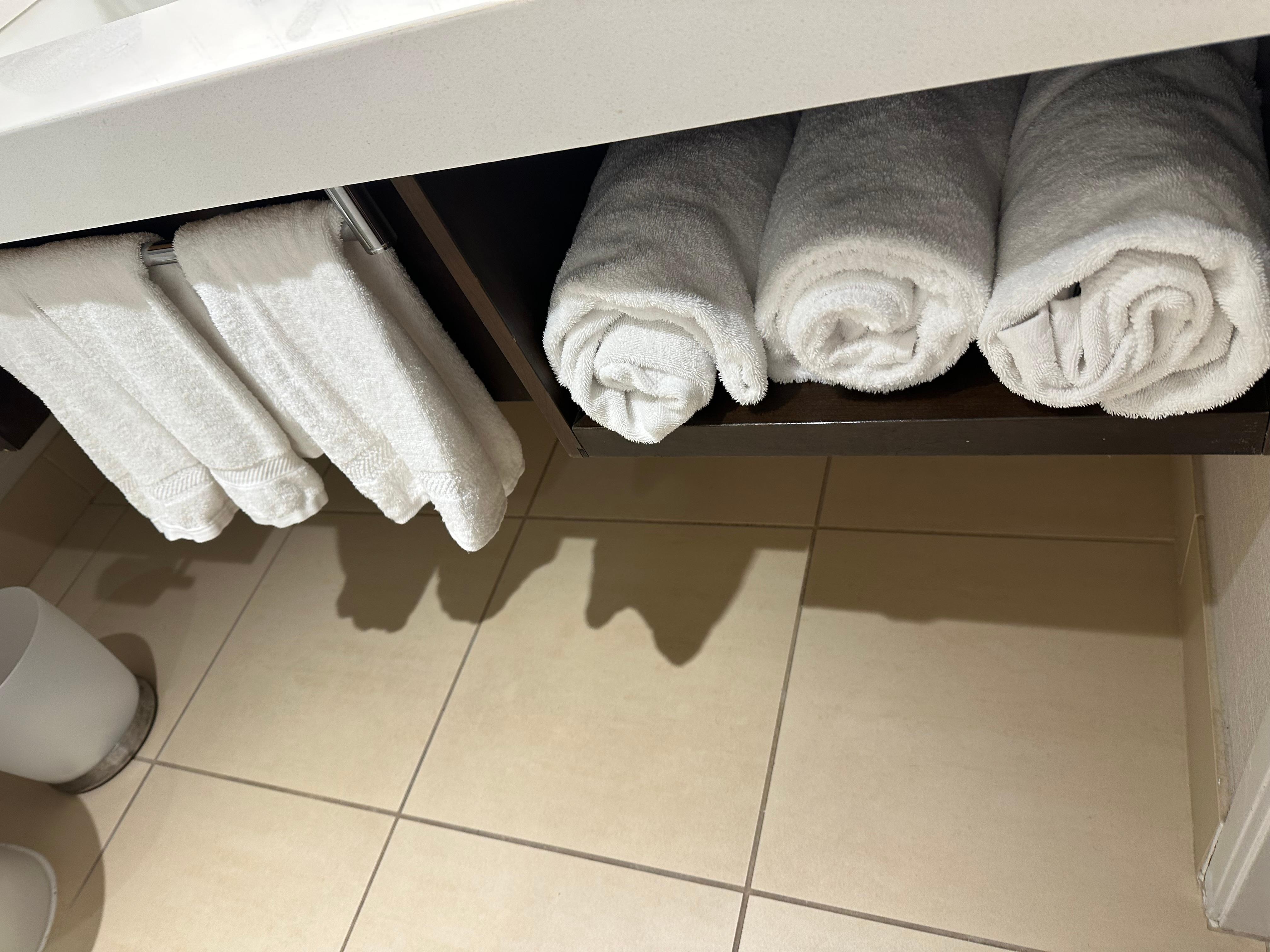 The way the towels were folded looked quite sloppy and unprofessional.