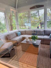 Spacious screened porch