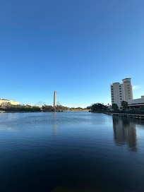 The grounds surrounding the hotel