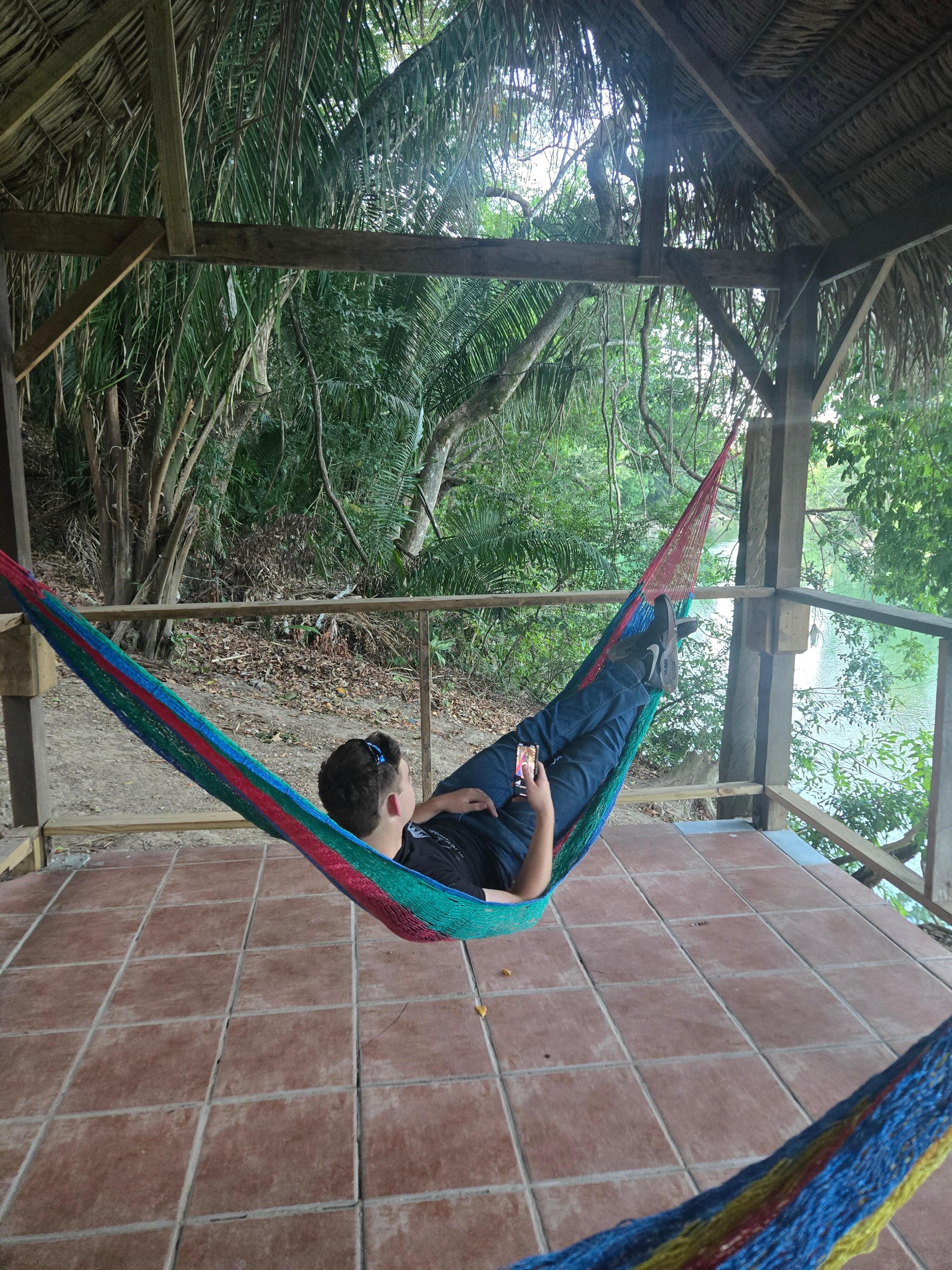Chilling next to the river