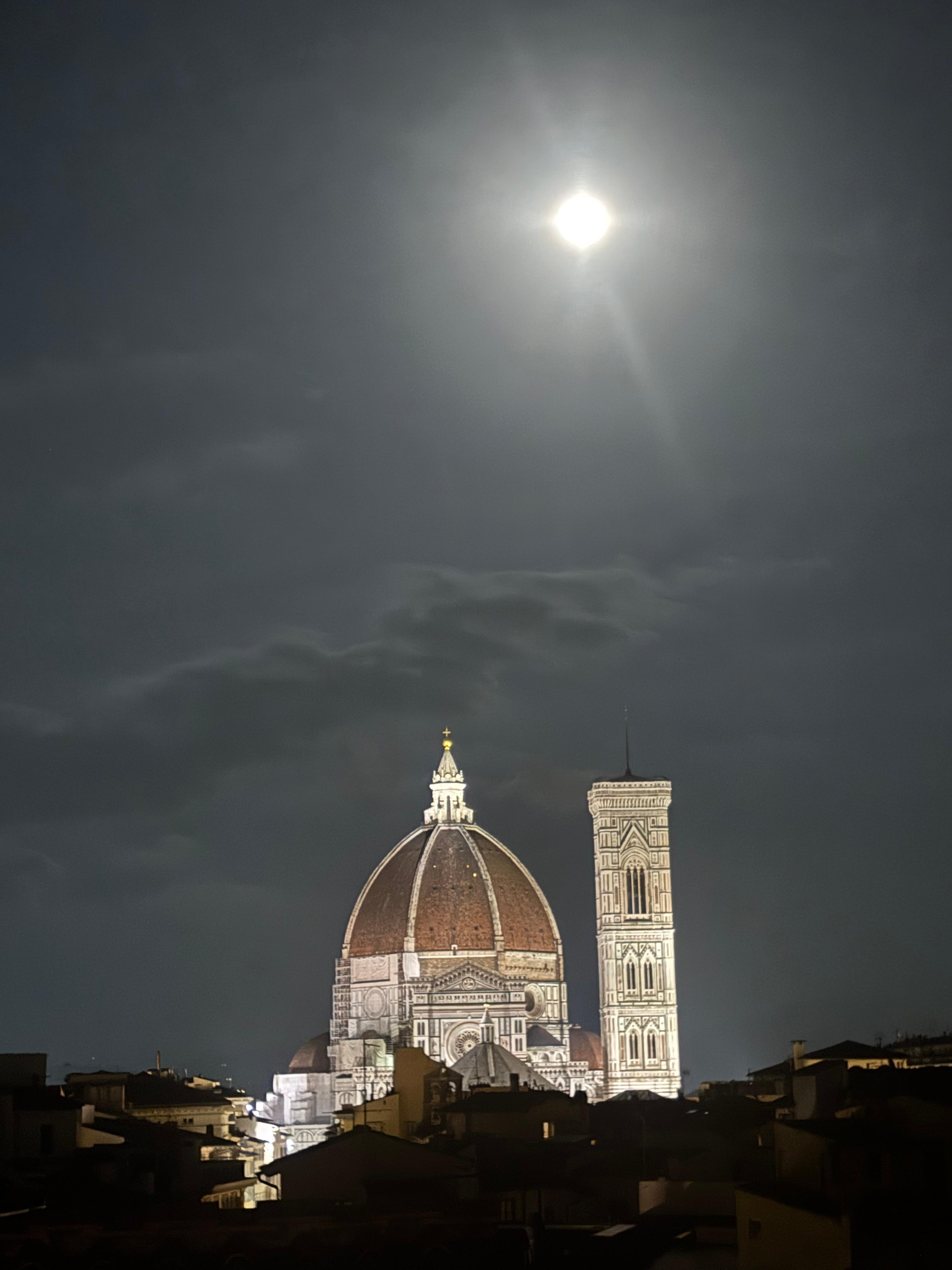 Evening view from terrace.