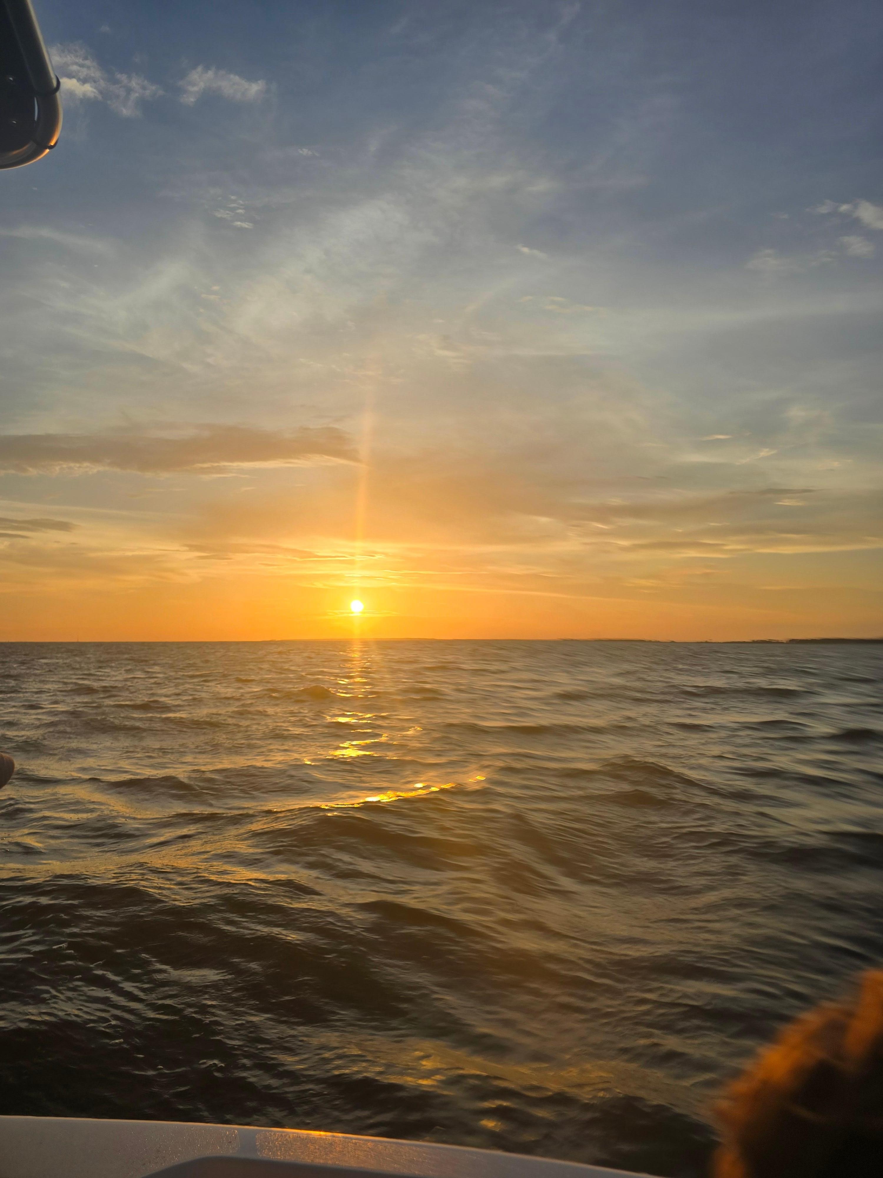 Sunsets are much prettier from a boat.