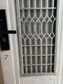 Bars on windows and doors and it was disgusting