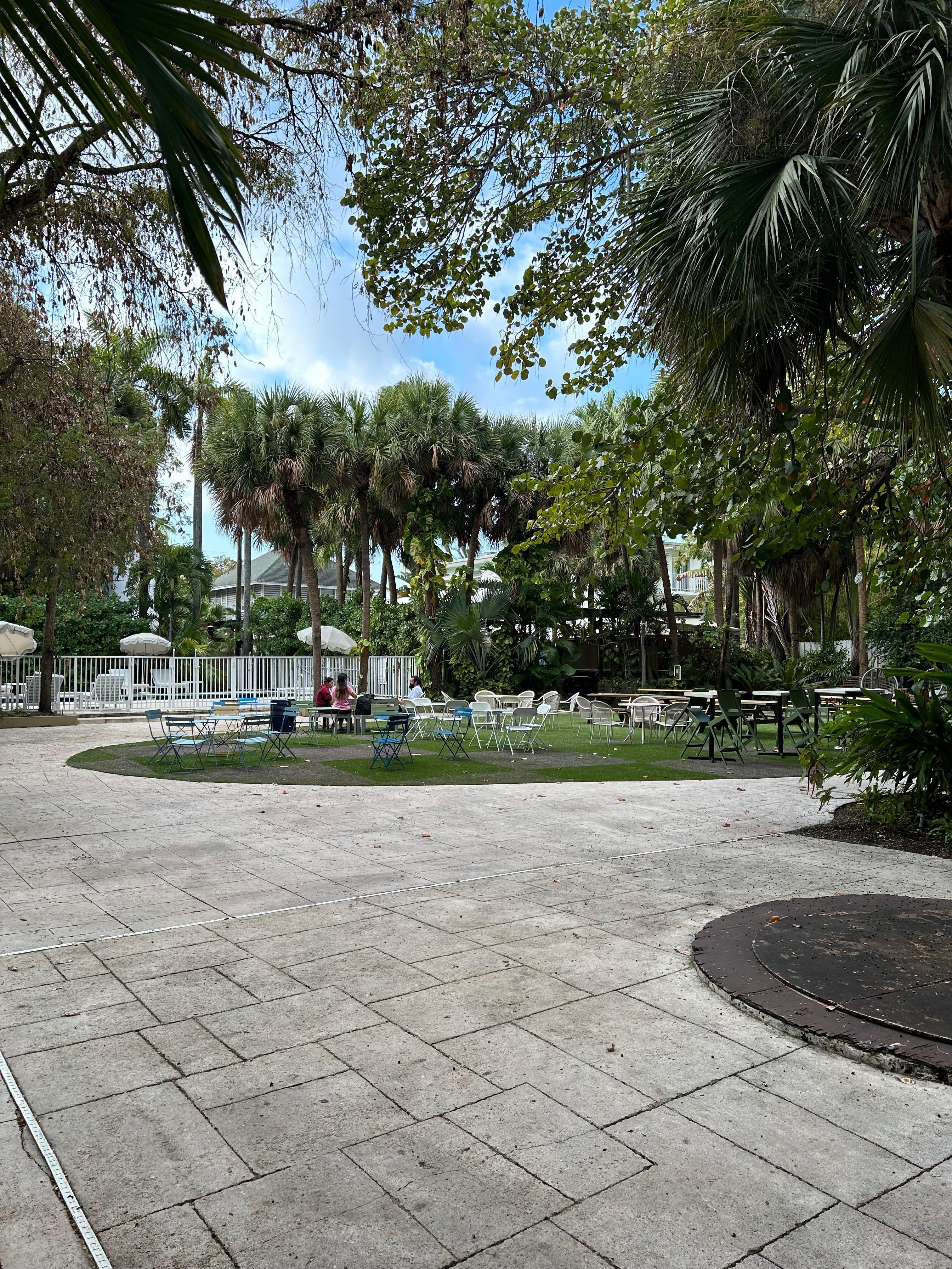 View towards the pool
