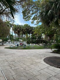 View towards the pool