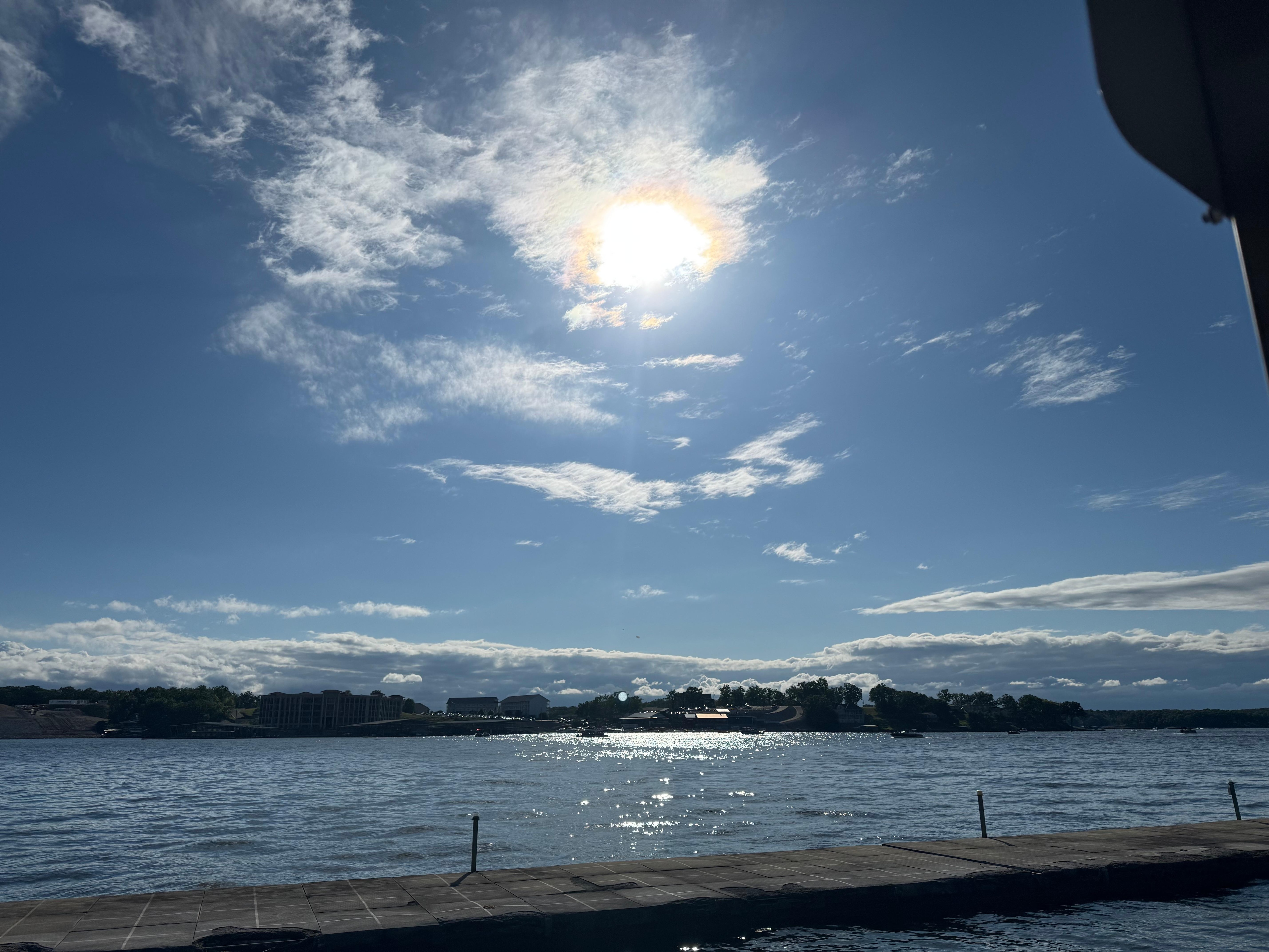View from the dock that you could fish from