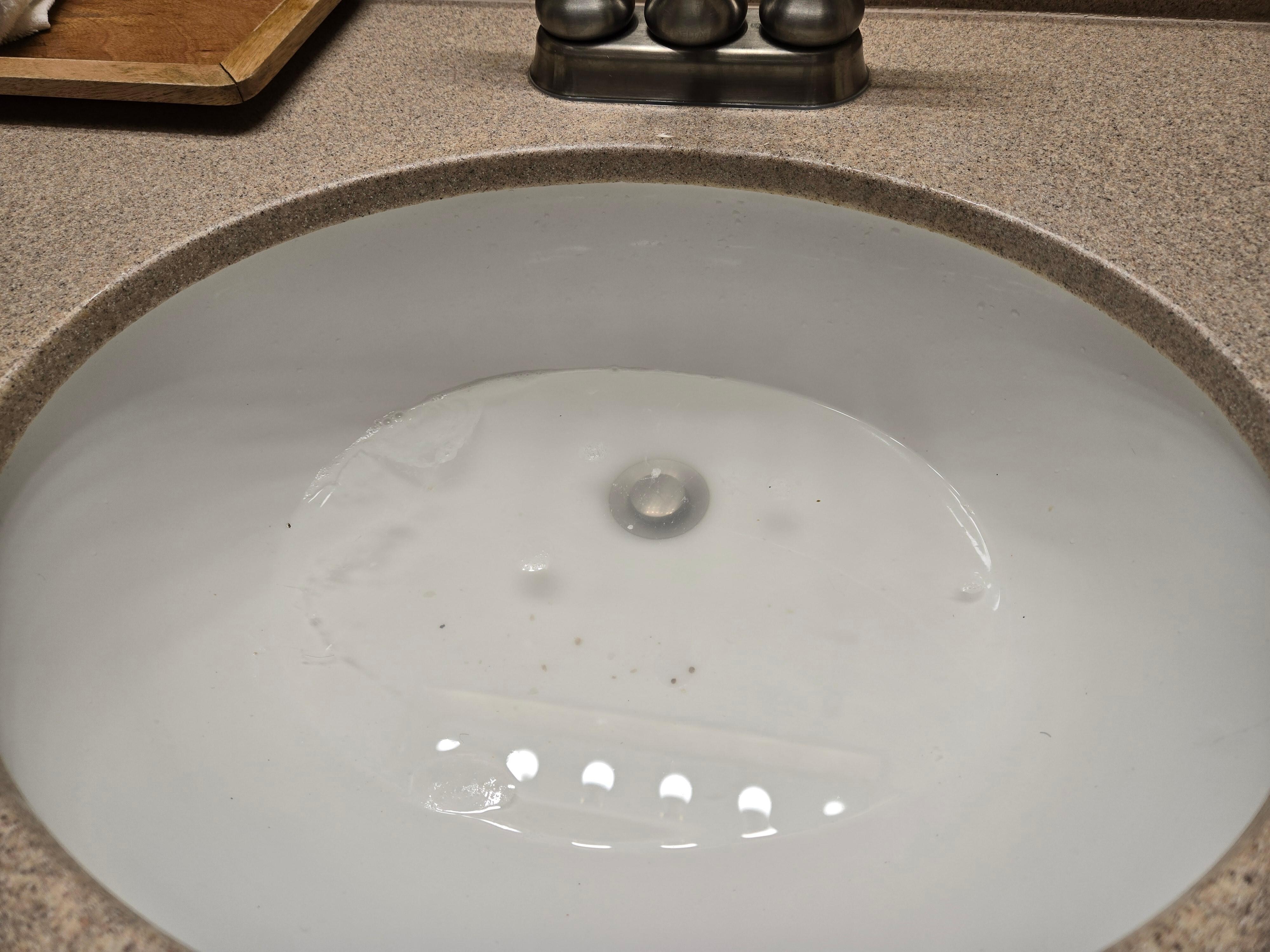 Sink clogged immediately. It wasn't one thing...it was everything wrong!