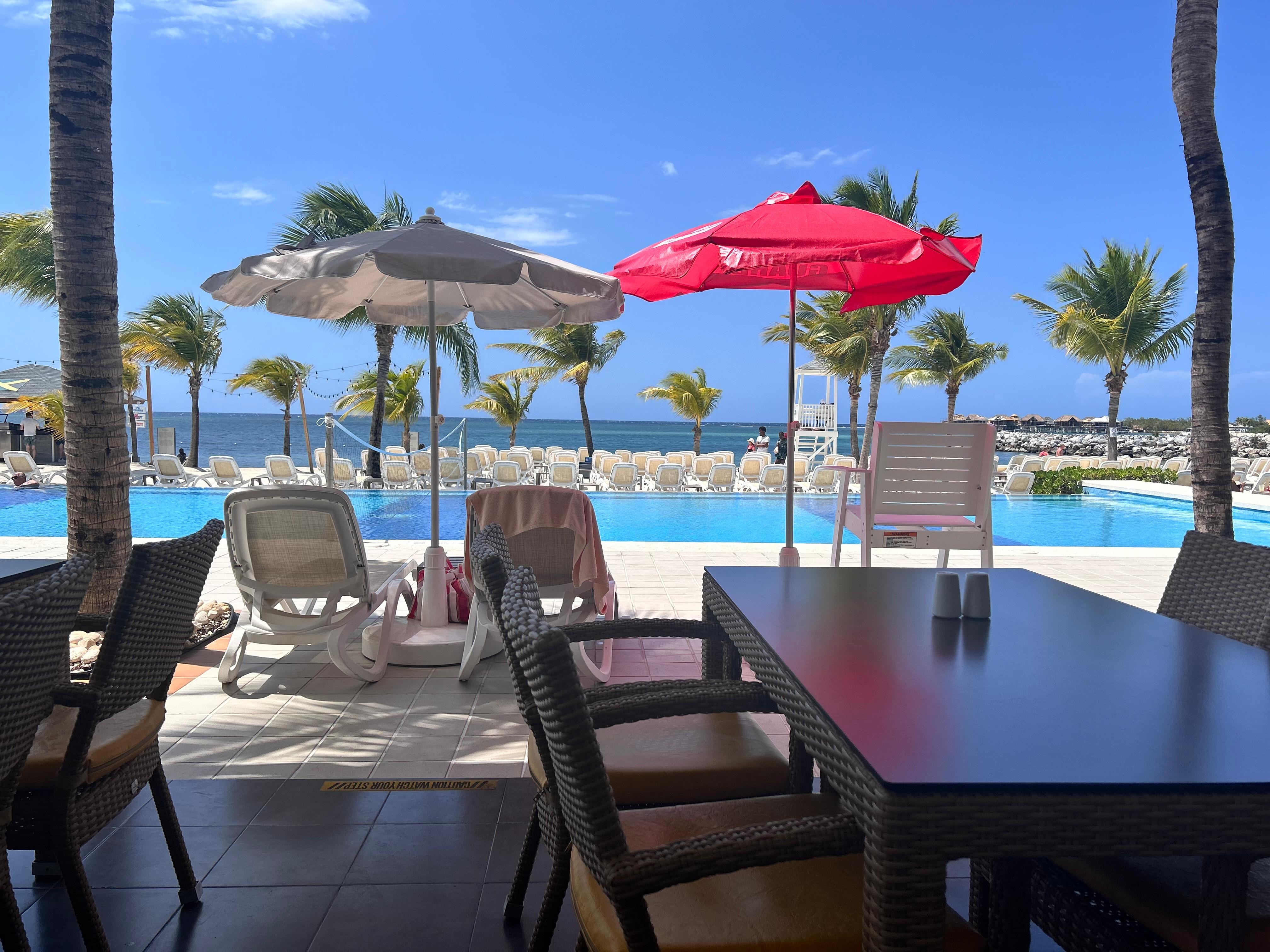 The view from the dining area