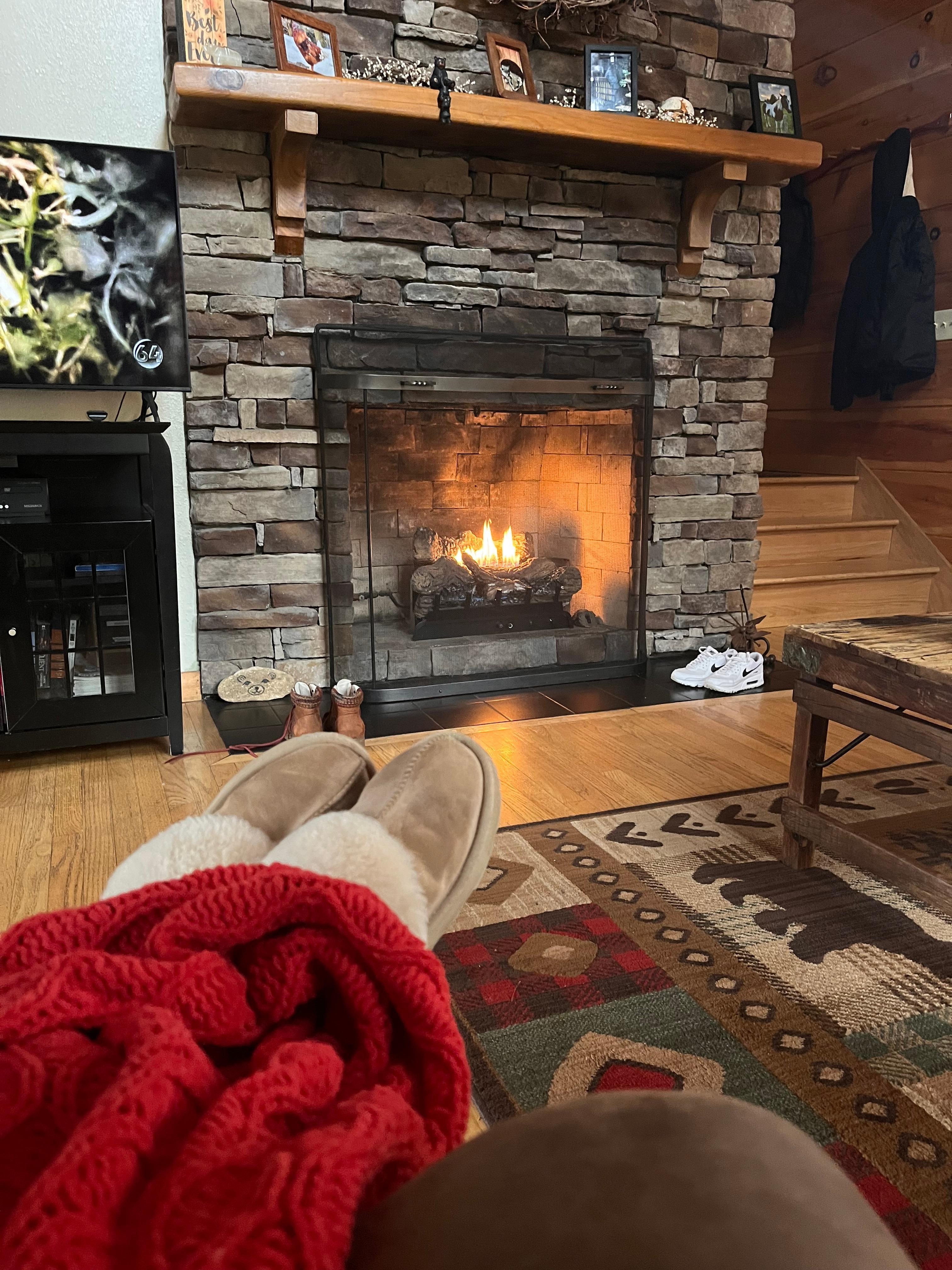 The beautiful fireplace!