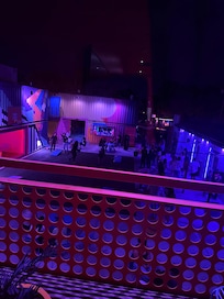 The nightclub is literally outside your (glass) door. The room shakes.