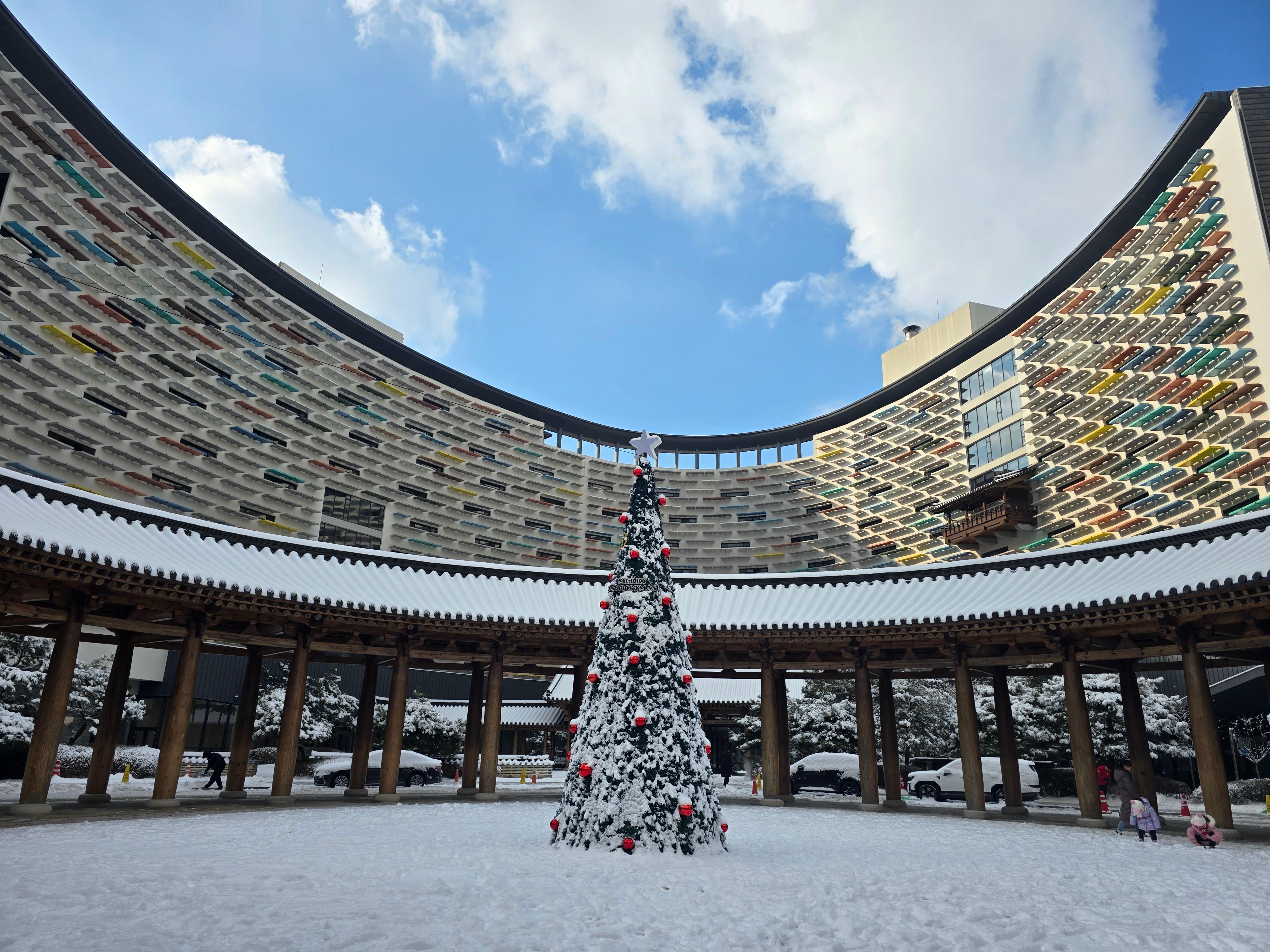 눈이 내린 아침 풍경