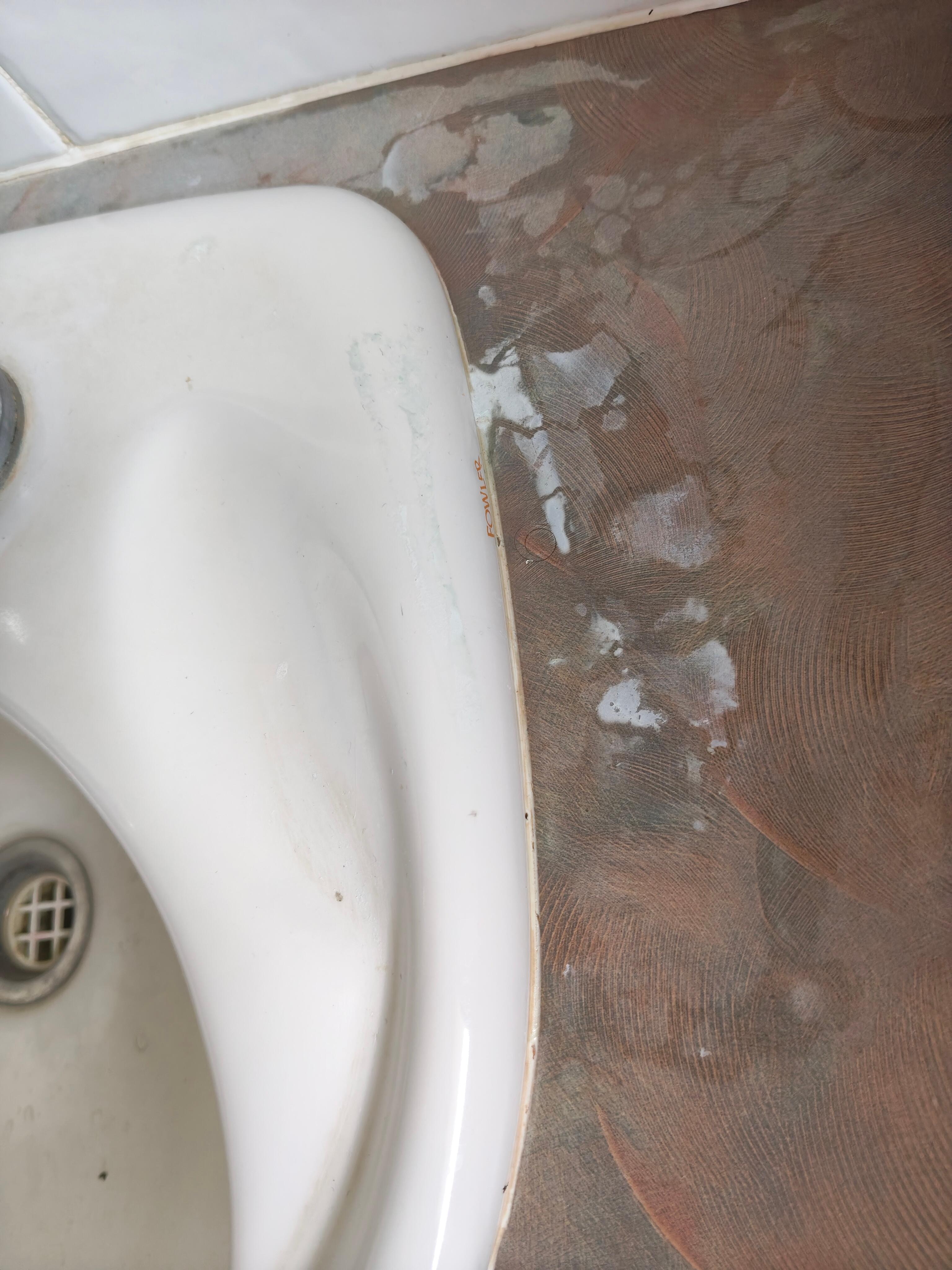 Sink area not cleaned