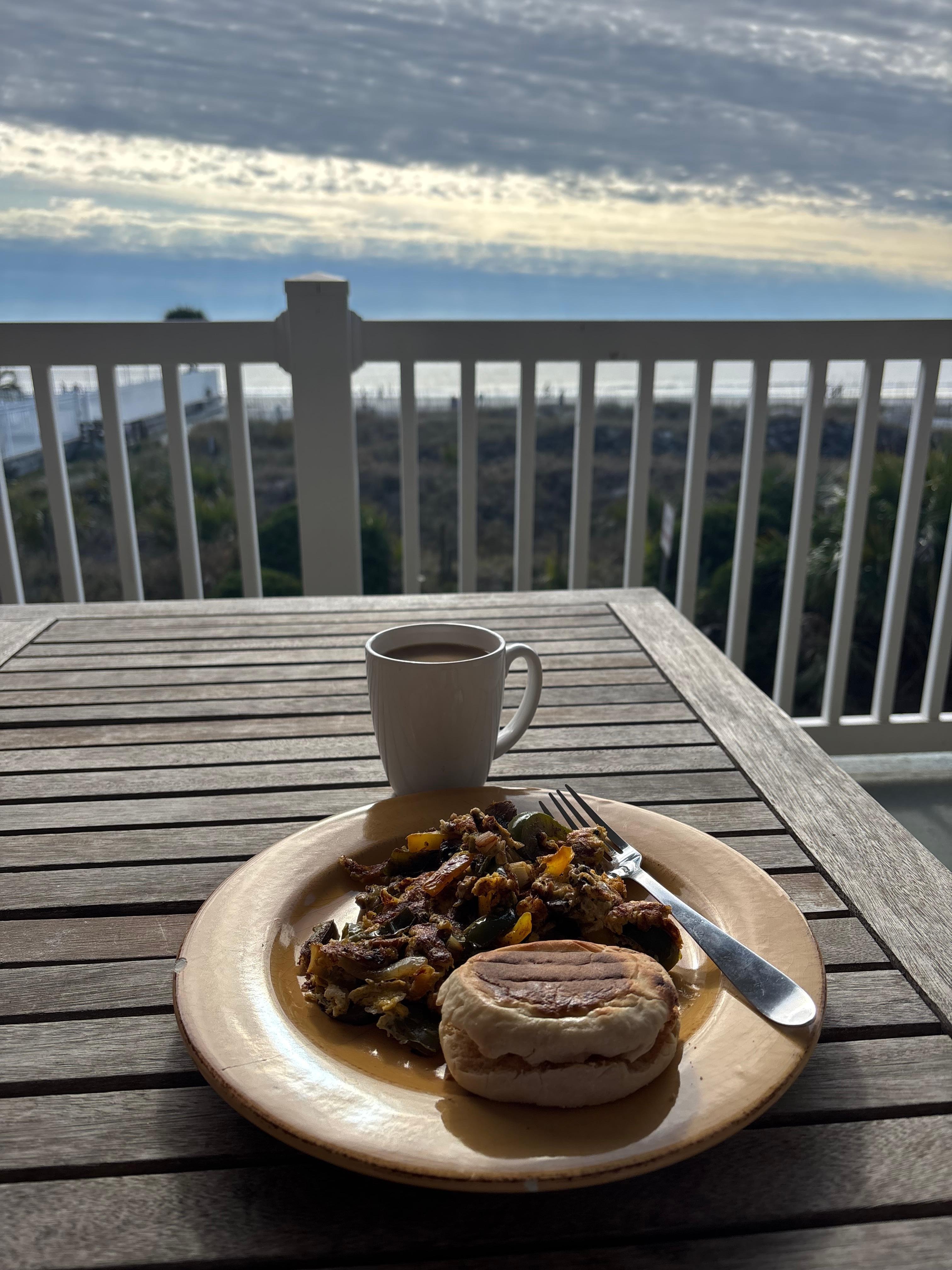 Enjoy breakfast on the porch