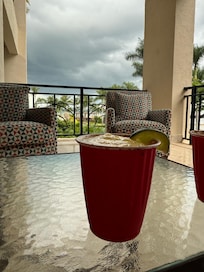 Watched a storm roll in with margaritas.